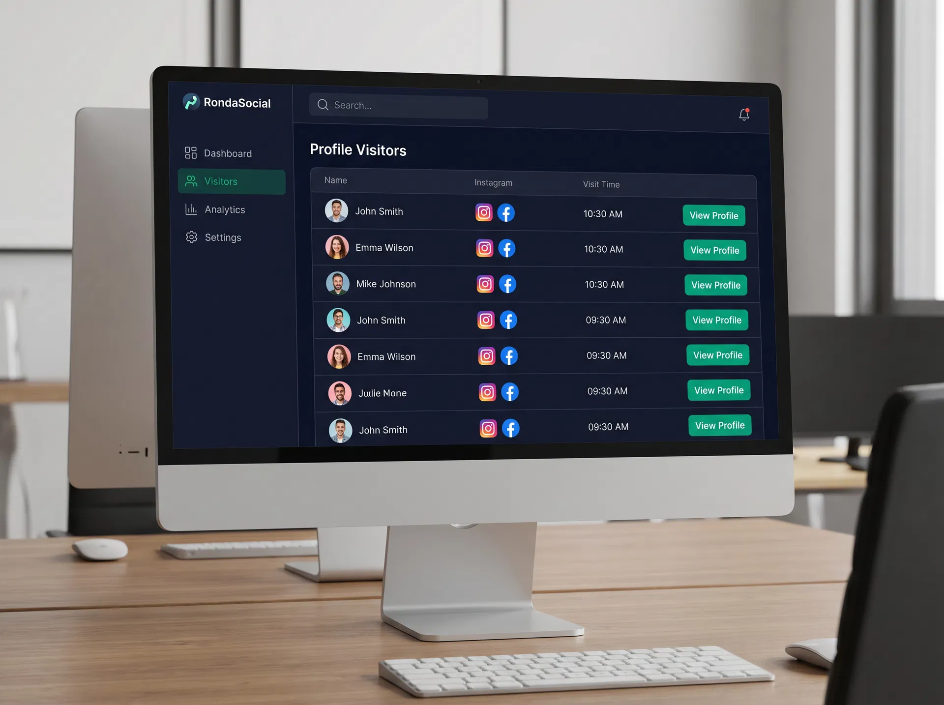 RondaSocial Interface